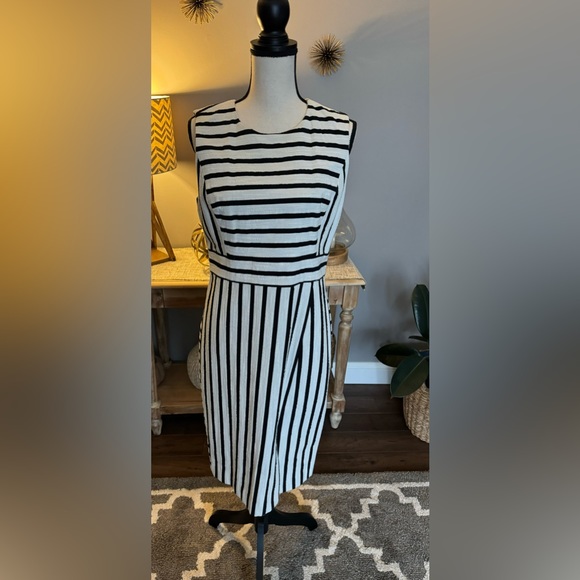 Ann Taylor Black and White Striped Dress - Picture 1 of 7